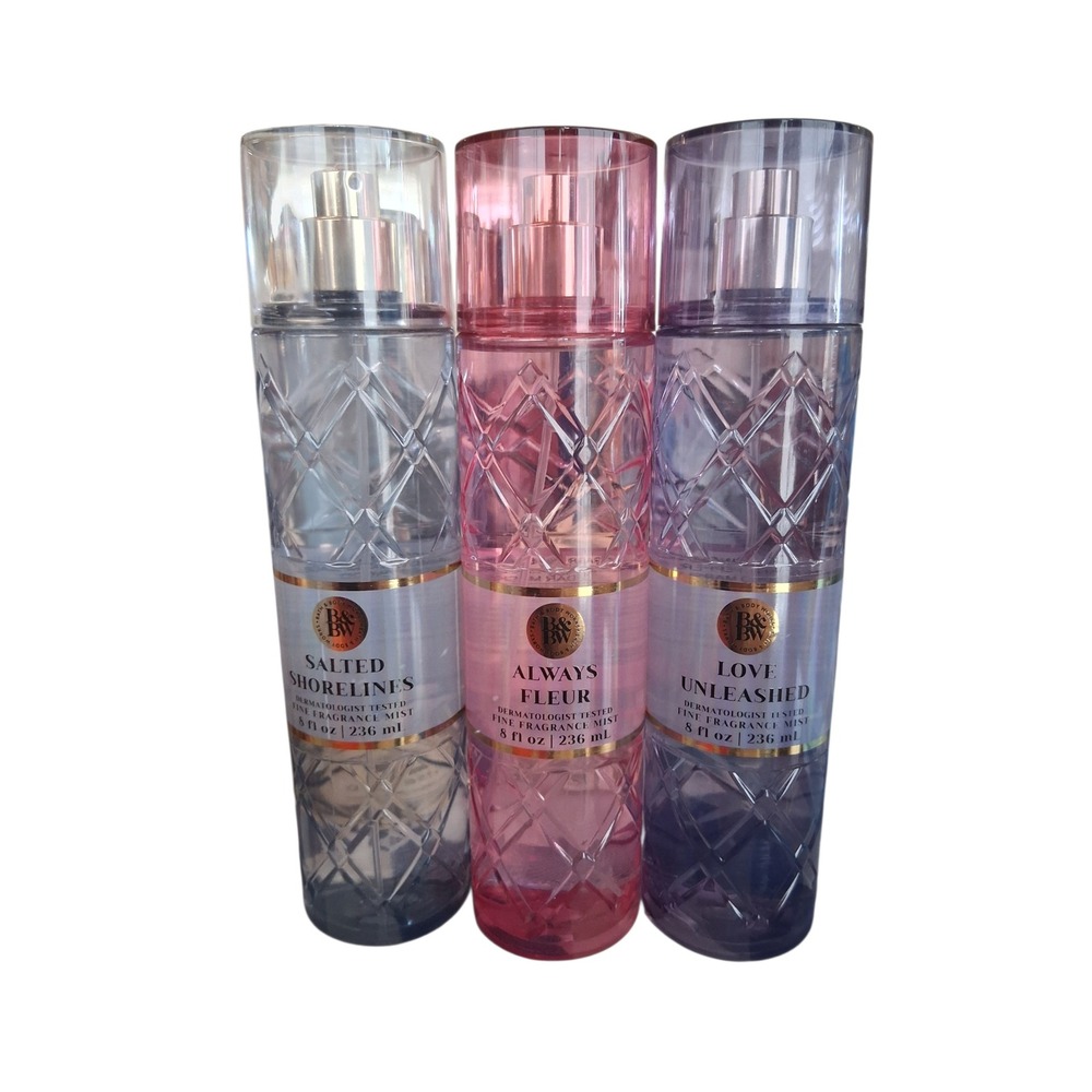 Bath & Body Works 3pcs  Love Unleashed, Salted Shortlines, & Always Fleur Womens